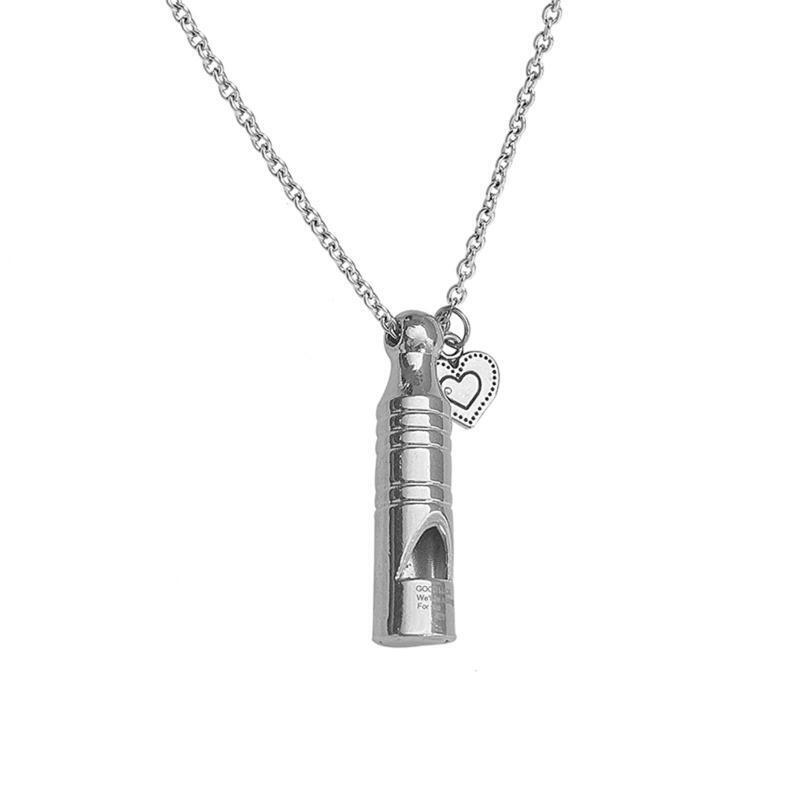 Emergency Whistle Necklace For Women and Kid Survival Whistle Love Heart Pendant