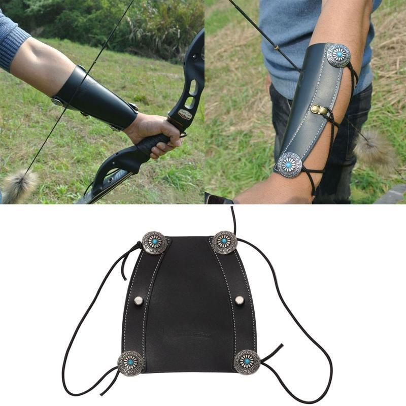 Durable Arm Protector Double Layer Cowhide Archery Bow Arm Protective Guard