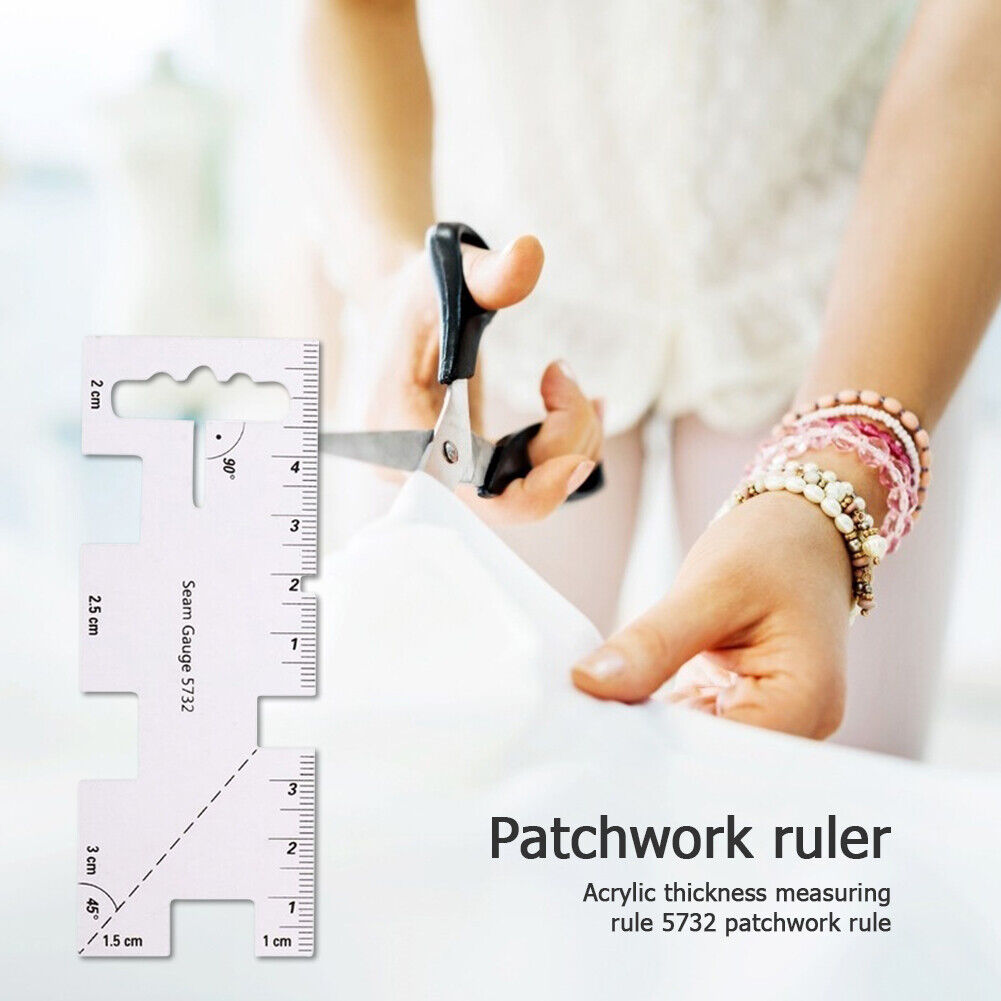 Acrylic Patchwork Thickness Ruler Measuring Gauge Clothes Measuring Tool