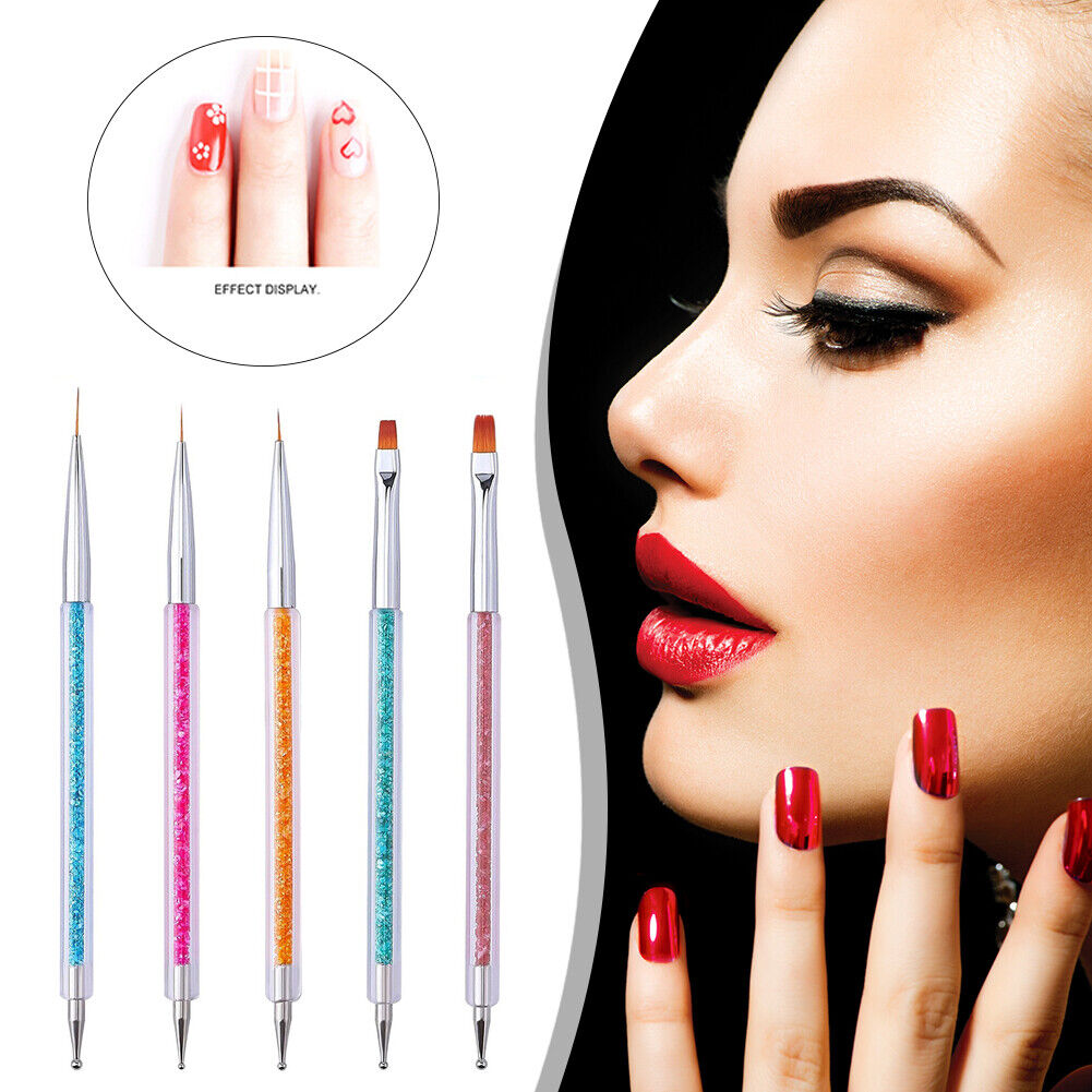 5pcs Nail Art Brush Nail Polish Lines Stripes Grid Liner DIY Manicure Pen