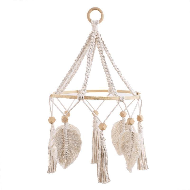 Bedroom Bedside Wall Decoration Leaves Tassel Hangings Photo Props for Children