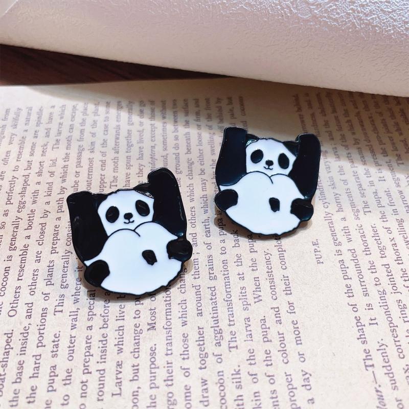 Panda Enamel Pin Custom Panda Brooches Badge for Bag Lapel Pins Animal Jewelry