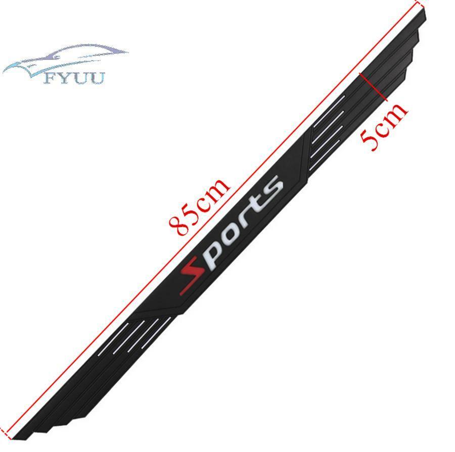 1pc Car Rear Guard Bumper Scratch Protector Non-slip Pad Cover Black Sport Style
