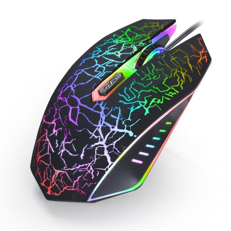 Gaming Mouse Wired USB Optical Computer Mice with RGB Backlit Ergonomic Gamer