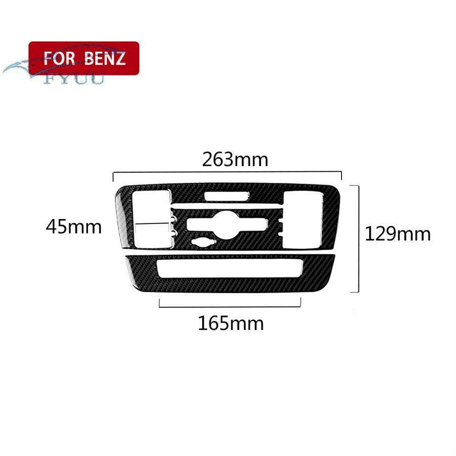 Carbon Fiber Center Control CD Panel Decor Cover Trim For Mercedes Benz GLA CLA