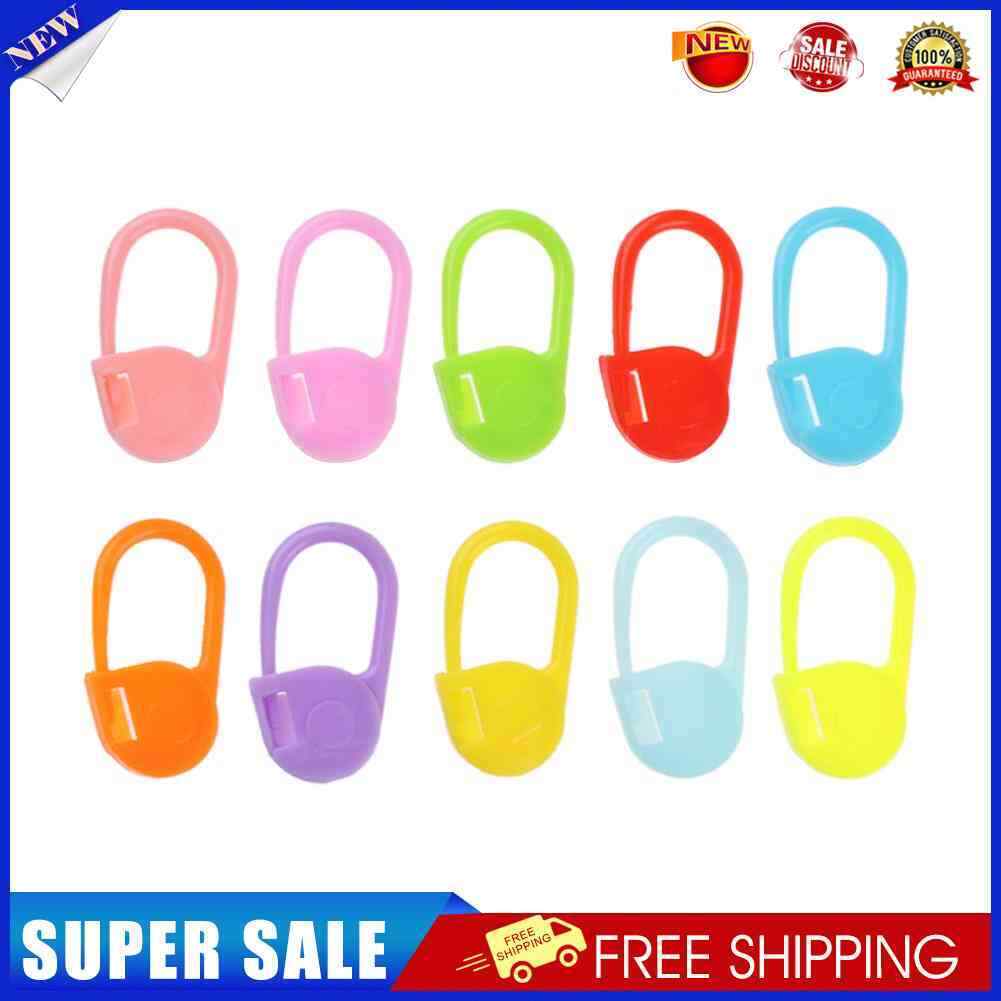 Colorful Plastic Safty Pins Sweater Mark Buckle DIY Weaving Tools (100pcs)