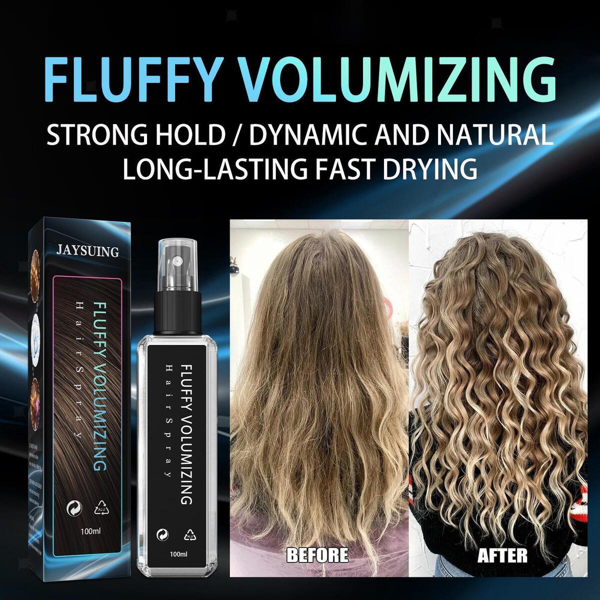 Volumizing Hair Spray 100ml Long Lasting Bright for Men Women Beauty