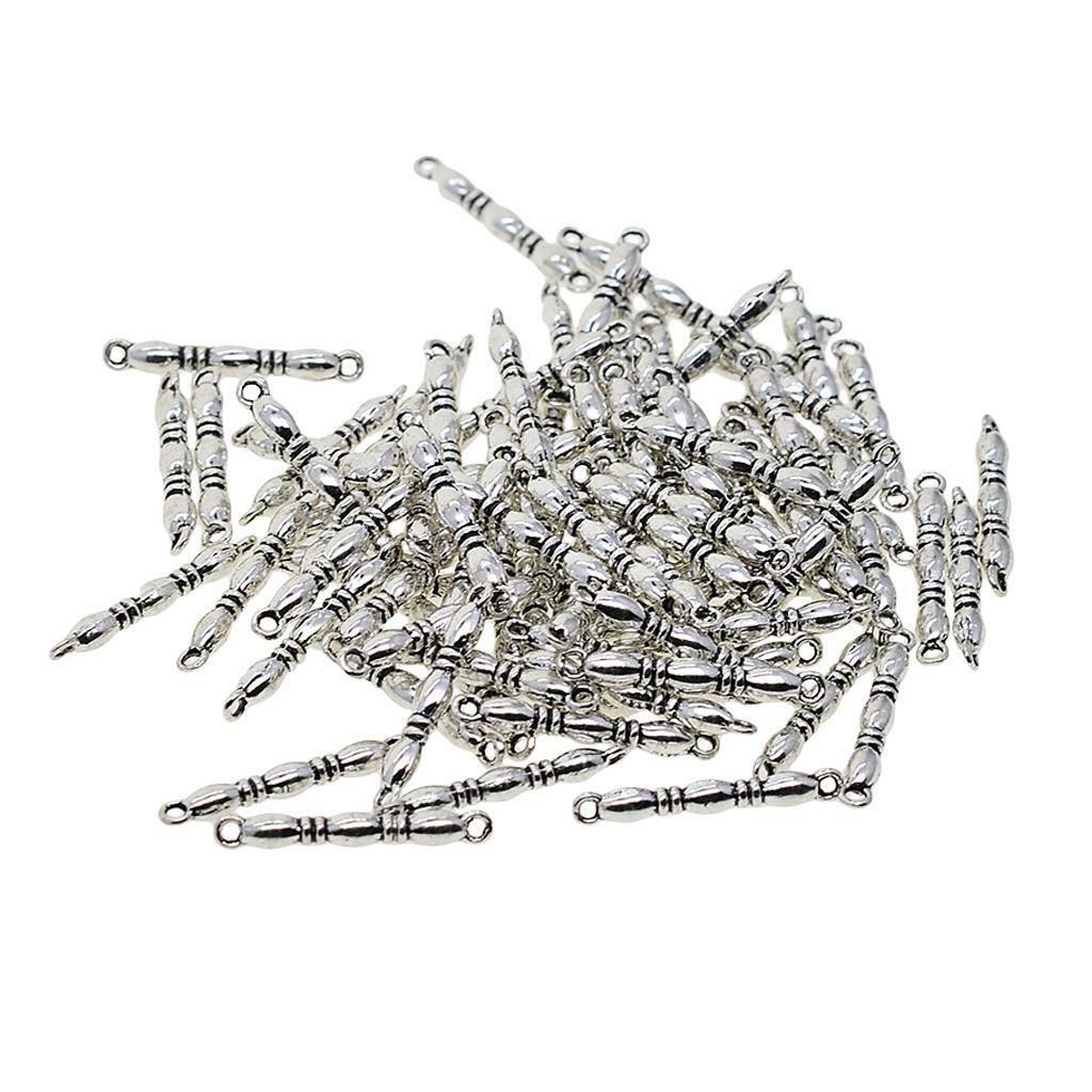 100pcs  Straight Bar Connectors Jewelry Findings Charms Accessories