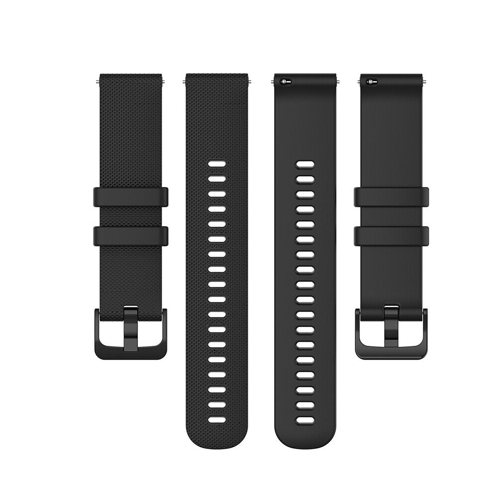 20mm Silicone Replacement Watch Band Wrist Strap for Polar Ignite (Black)