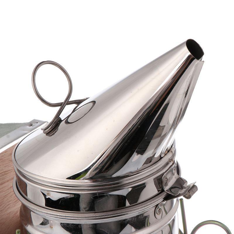 Stainless Stee Bee Smoker Smoke Transmitter with Bee Smoker Fuel,Beekeeping Tool