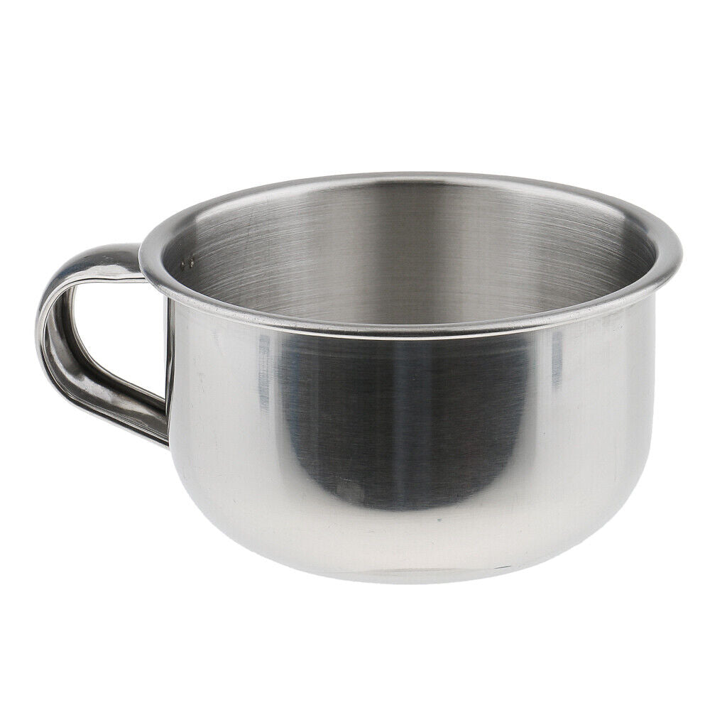 Stainless Steel Men's Shaving Mug Bowl Men Barber Beard  Cup for Brush