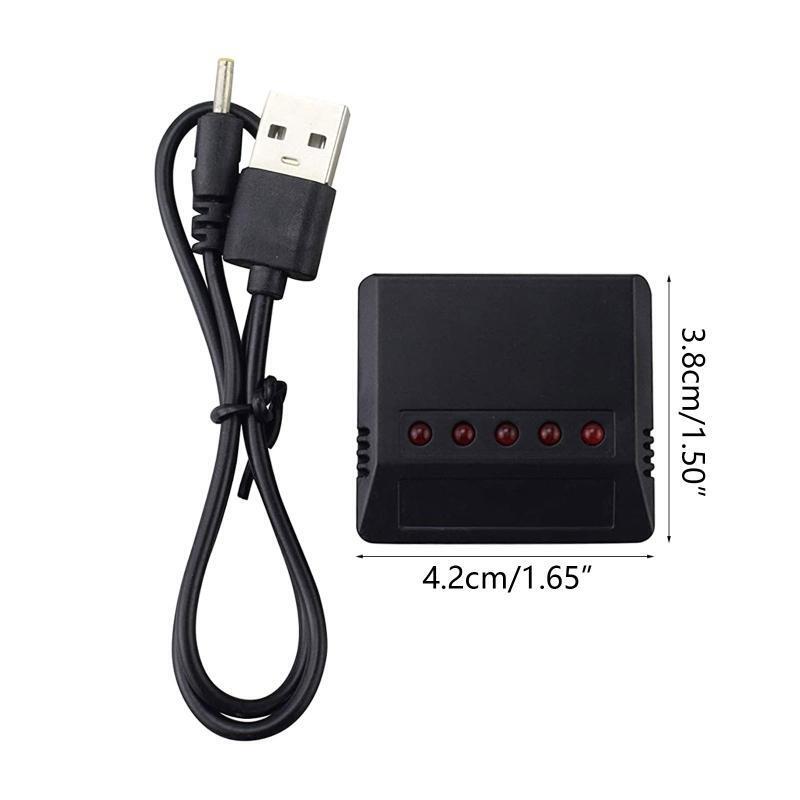 5 in 1 Charger with 5x 3.7V 550mAh Li-Po Batteries & USB Cable for SYMA Q11 H99W