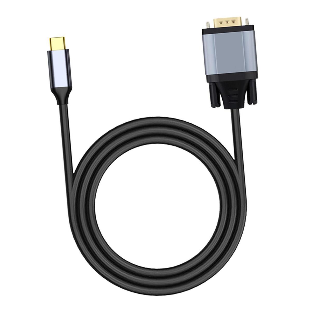 USB3.1 Type C to VGA Adapter Cable 1.8M Plug and Play Durable Professional for