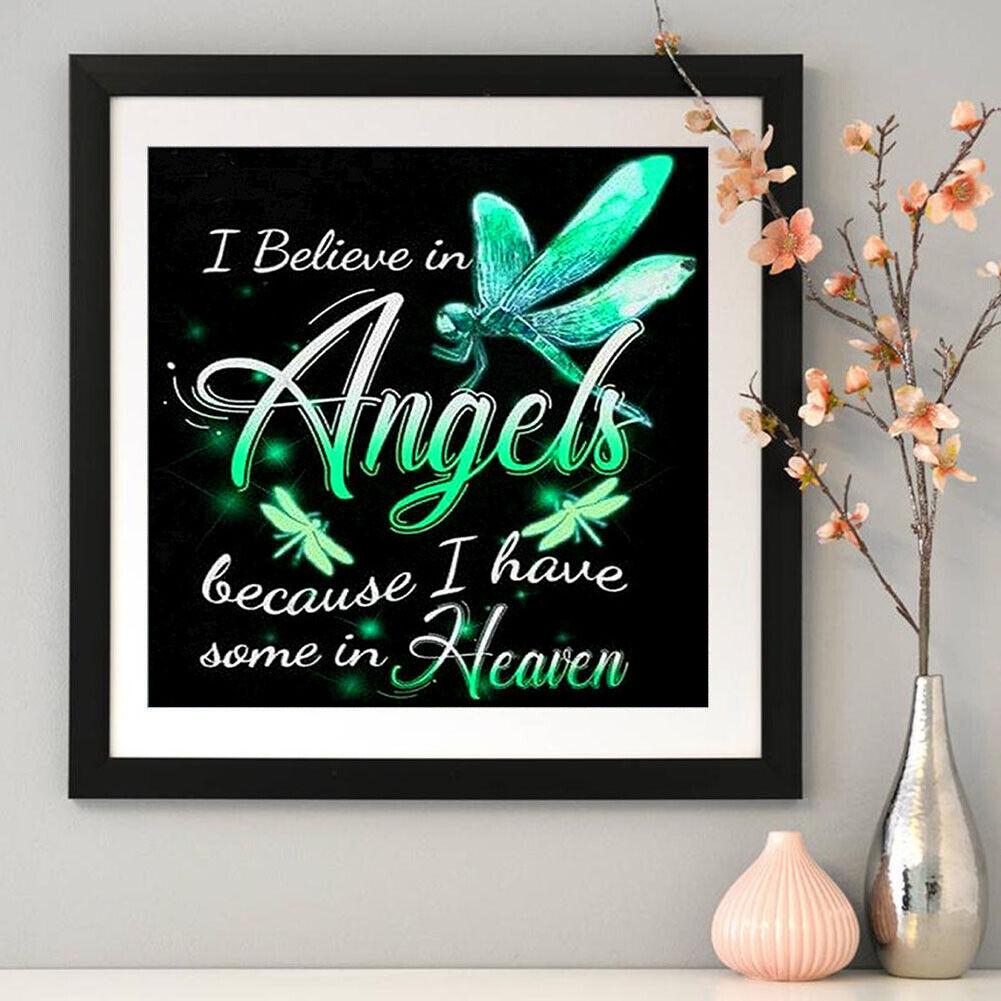 Letter Angel Full Drill Diamond Painting Kit DIY Rhinestone Mosaic Picture