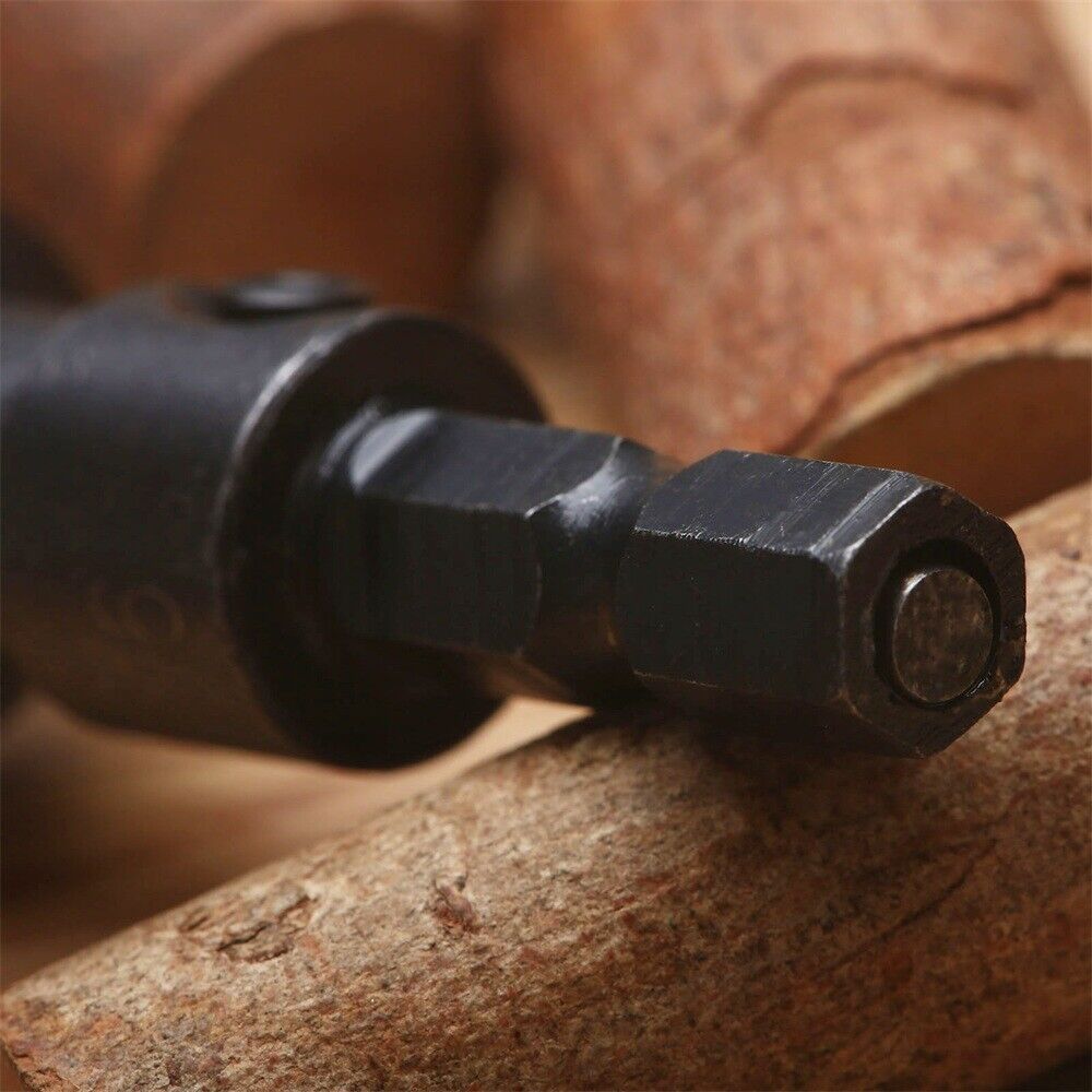 4Pcs HSS #6 #10 #13 #16 Woodworking Drill Bits Kit Countersink Tool Quick Change