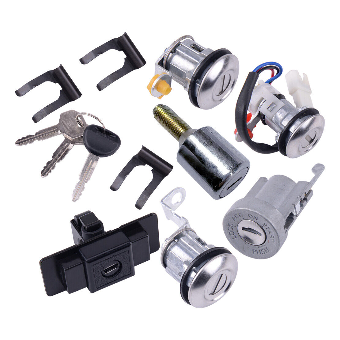 Spare Tire Lock Cylinder Key Set Fit for Mitsubishi Pajero Montero MK2 1990-2004