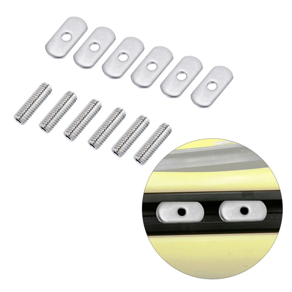 Stainless Steel Slide Track Rail w/Screws Nuts Accessories for Kayak (M5)