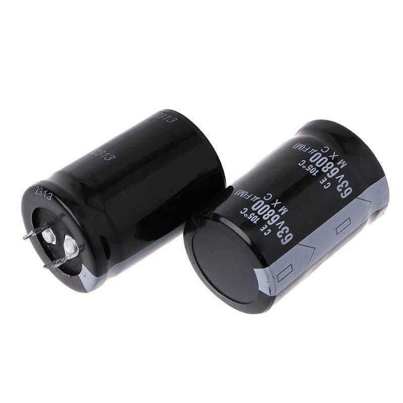 2PCS 63V 6800uF 6800MFD Electrolytic Capacitor Dimension 30mm×45mm Cylindrical