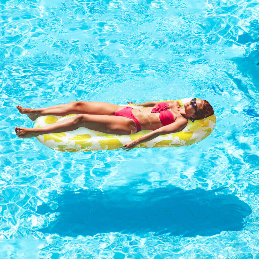 Inflatable Pool Lounger Float Hammock Floatie Swimming Pool Tanning Lounge