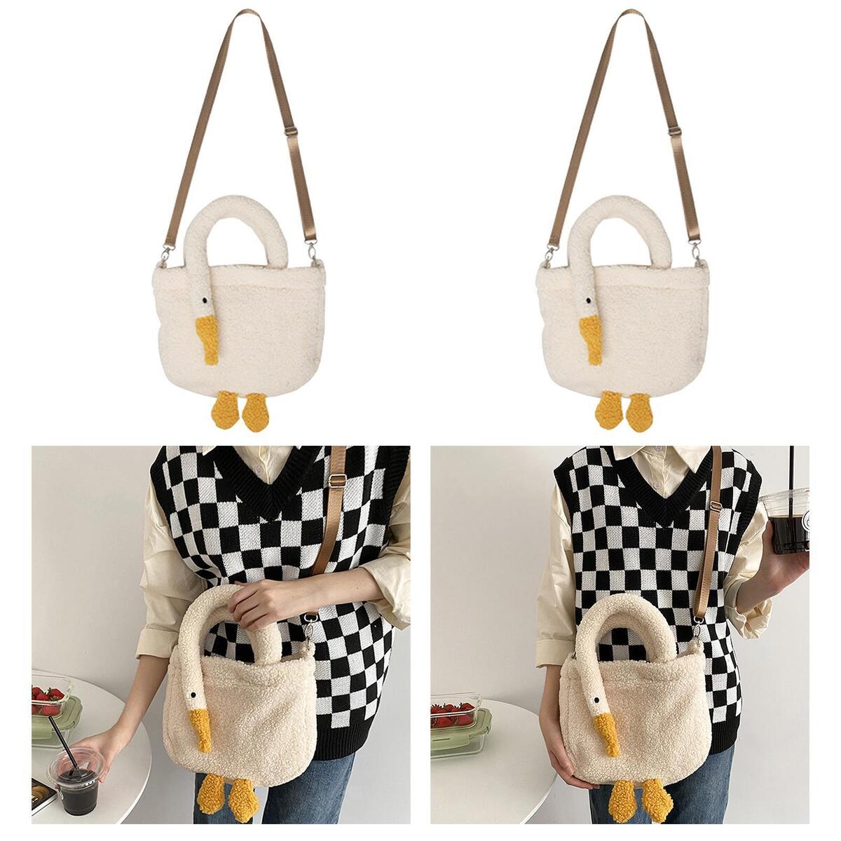 2x Women Goose Shaped Design Bag, Girl Fashion Novelty Unique Cute Crossbody
