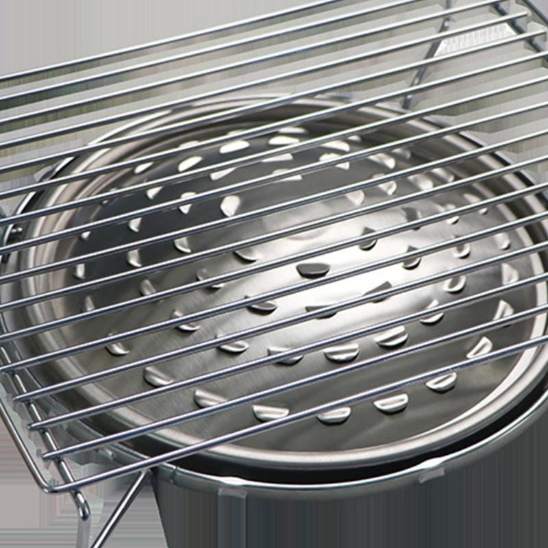 Portable Mini Grill BBQ Rack Household Stainless Steel Barbecue Gas Stove Shelf