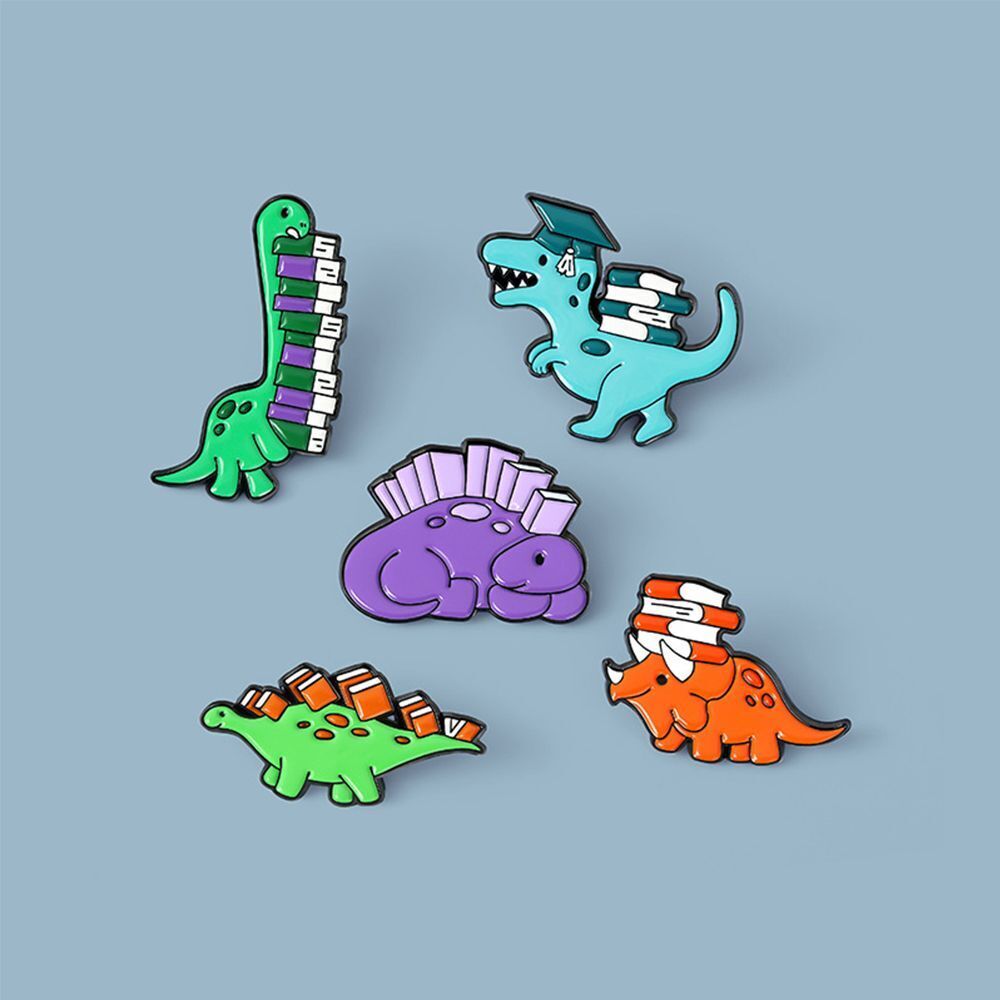Backpacks Cute Enamel Pin Cartoon Dinosaur Brooch Lapel Pins Animal Pattern