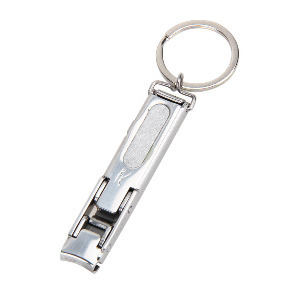 EDC Ultra-thin Foldable Hand Toe Nail Clippers Cutter Stainless Keychain