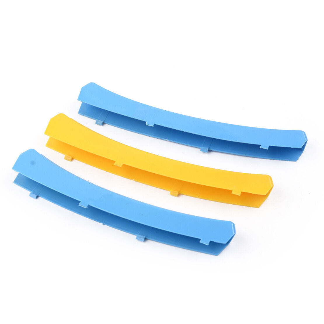 Decor 3pcs Front Grille Grill Cover Trim Strips Fit for Volvo S90 V90 2017-2019