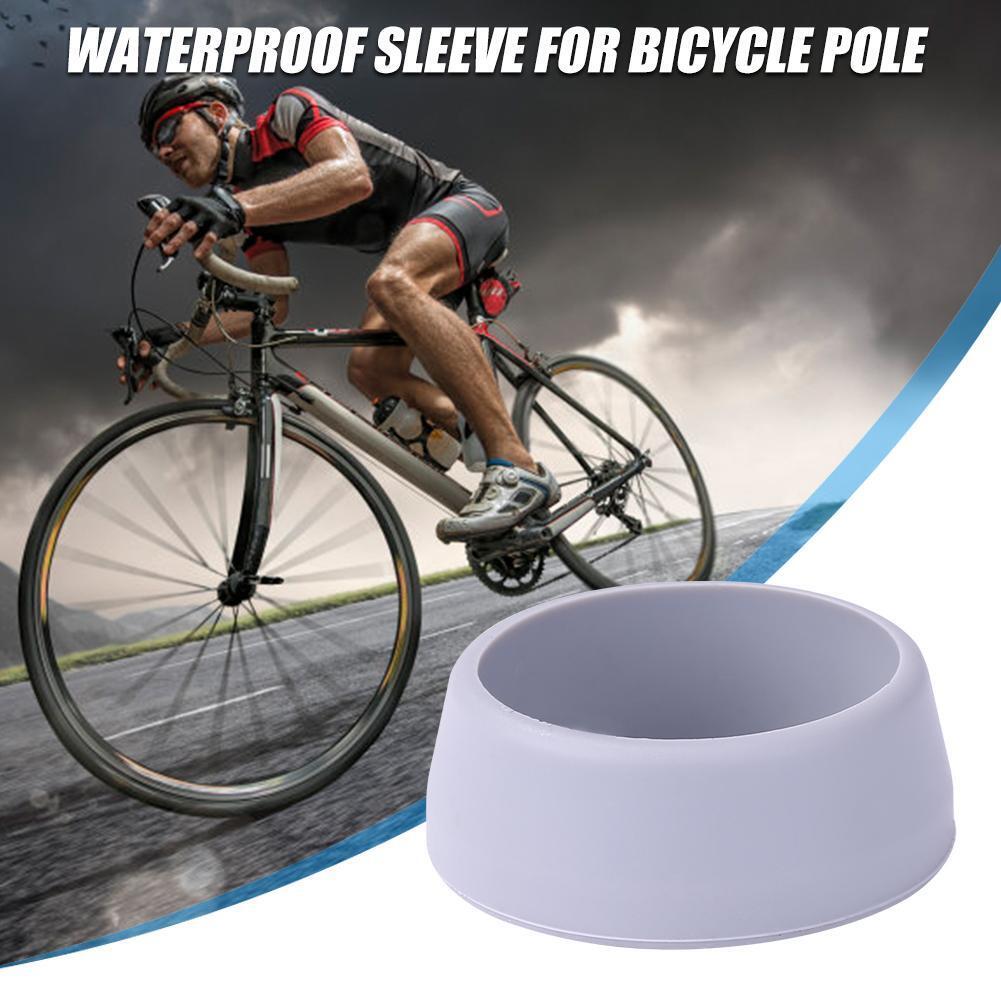 MTB Bike Seatpost Silicone Ring Dust Cover Cycling Accessories (L Grey)