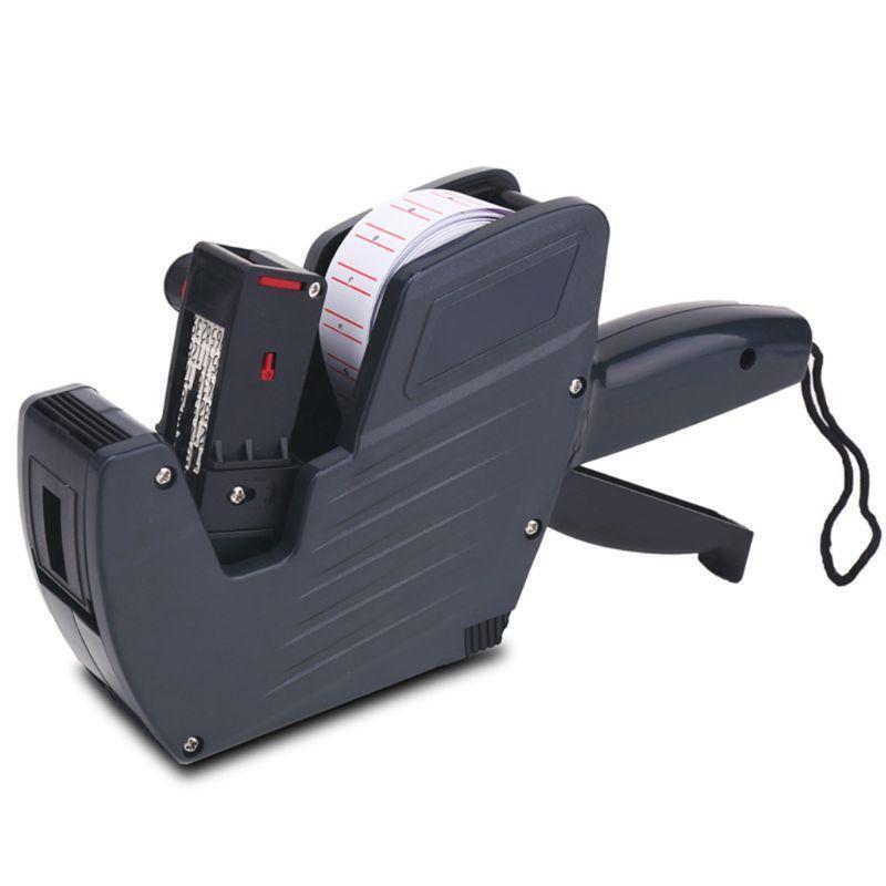 8 Digits Price Tag Gun Labeler Labeller with Red Lines Label Paper Retail Store