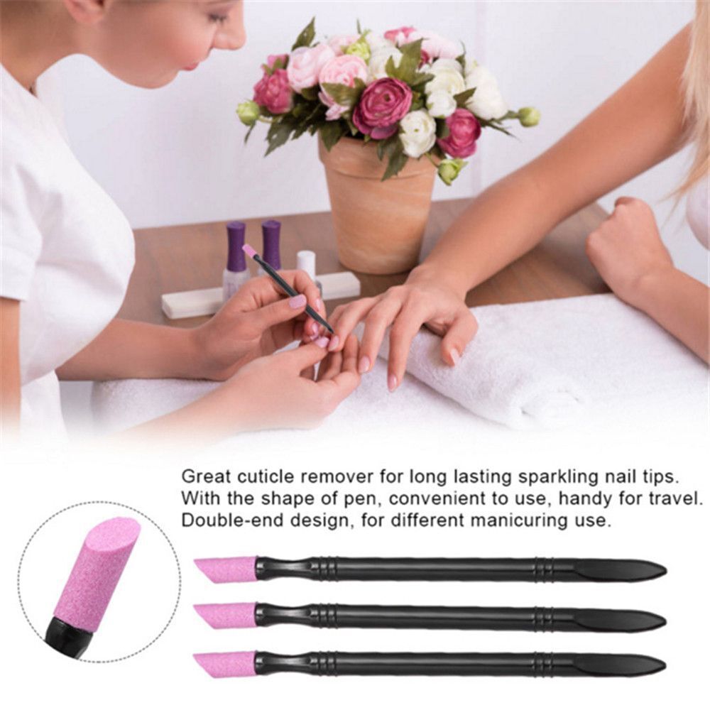 Tools Grinding Rods Double-ended Nail File Pen Cuticle Pusher Dead Skin Remover