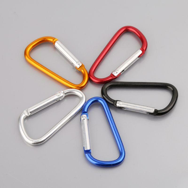 10pcs Outdoor Aluminium Alloy Carabiner Safety Keychain Flashlight Hang Buckle