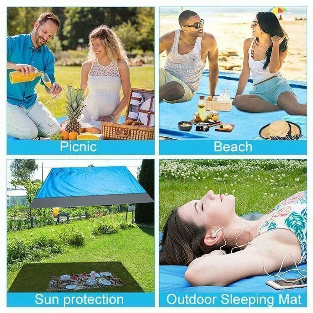 Large Garden Outdoor Travel Camping Mat Beach Mat Rug Picnic Blanket Anti Sand