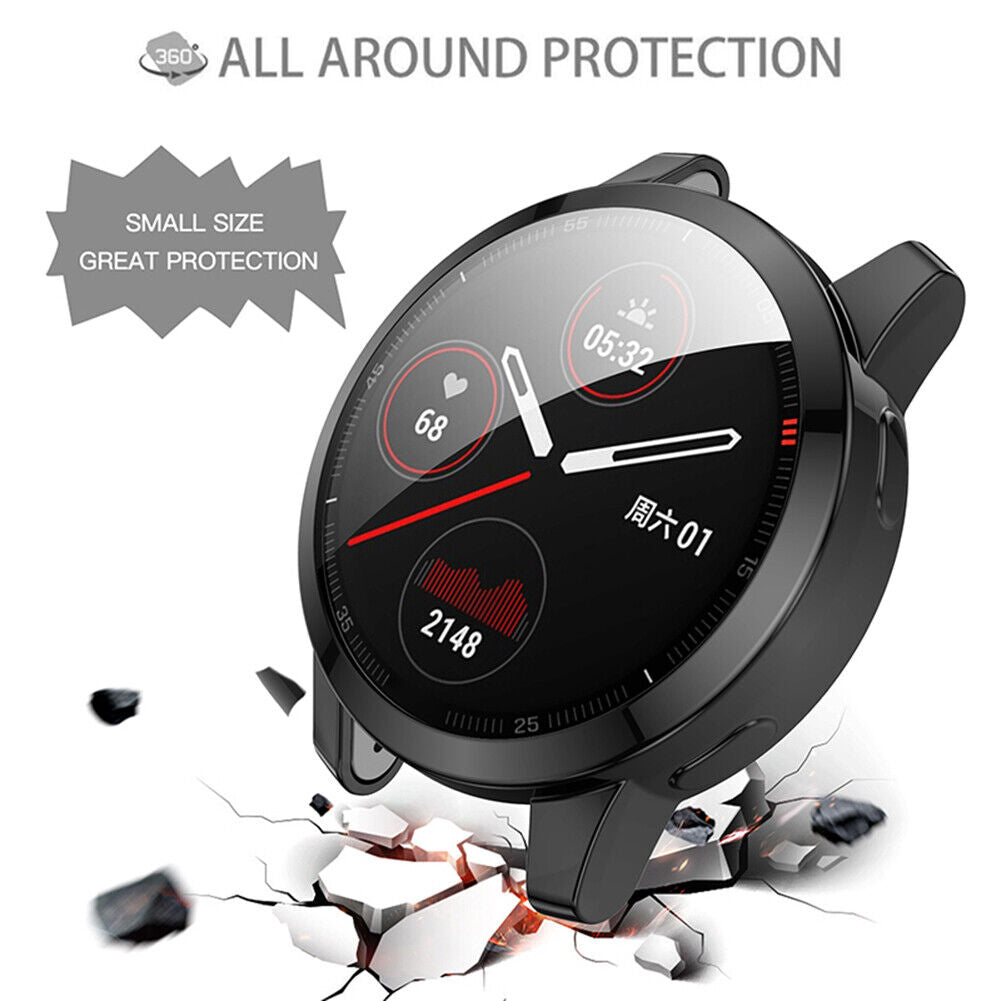 Watch Cover for Garmin Venu 2S/Vivoactive 4S TPU Protective Case (Black)