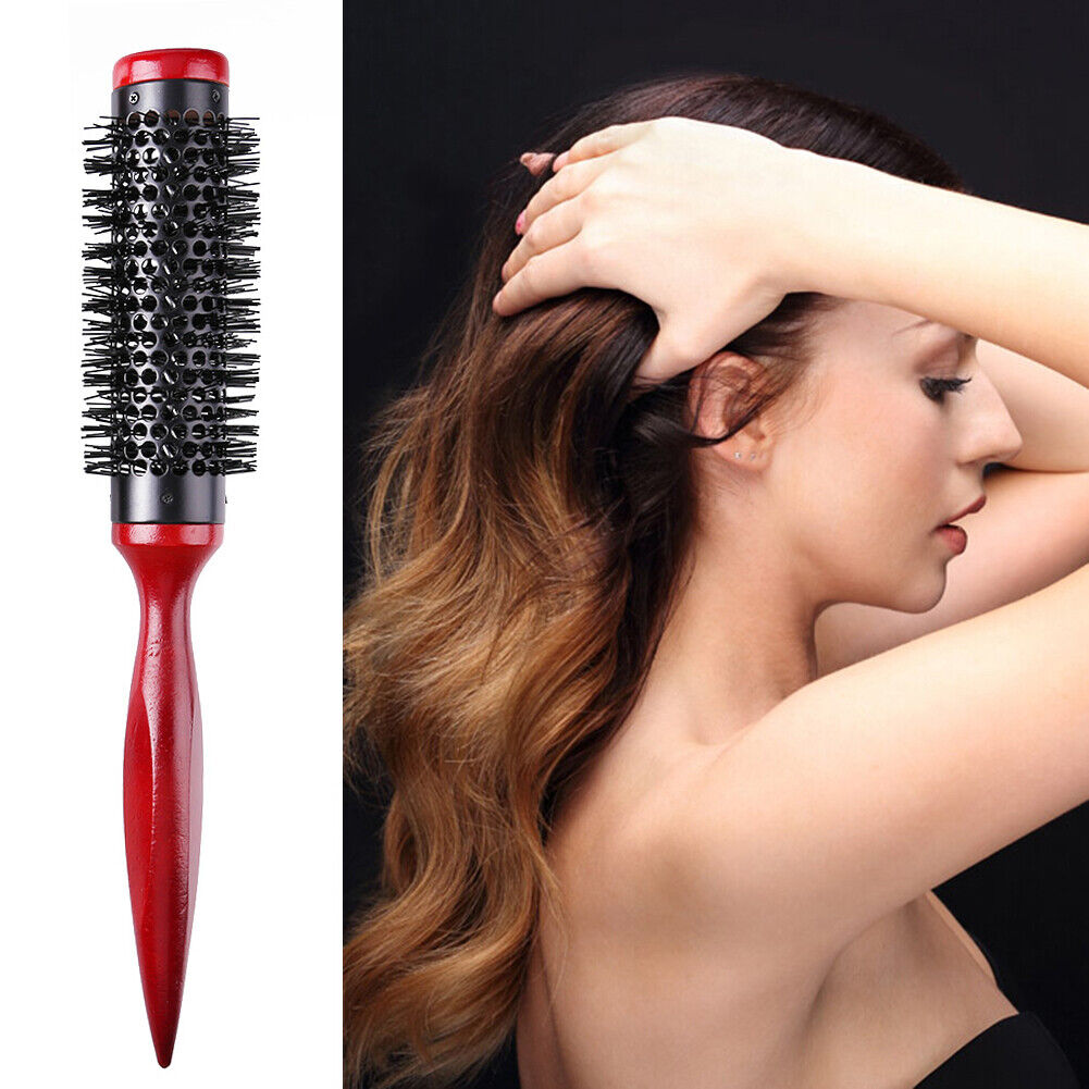 Anti Static Curly Hair Comb Boar Bristle Rolling Round Hair Styling (30mm)