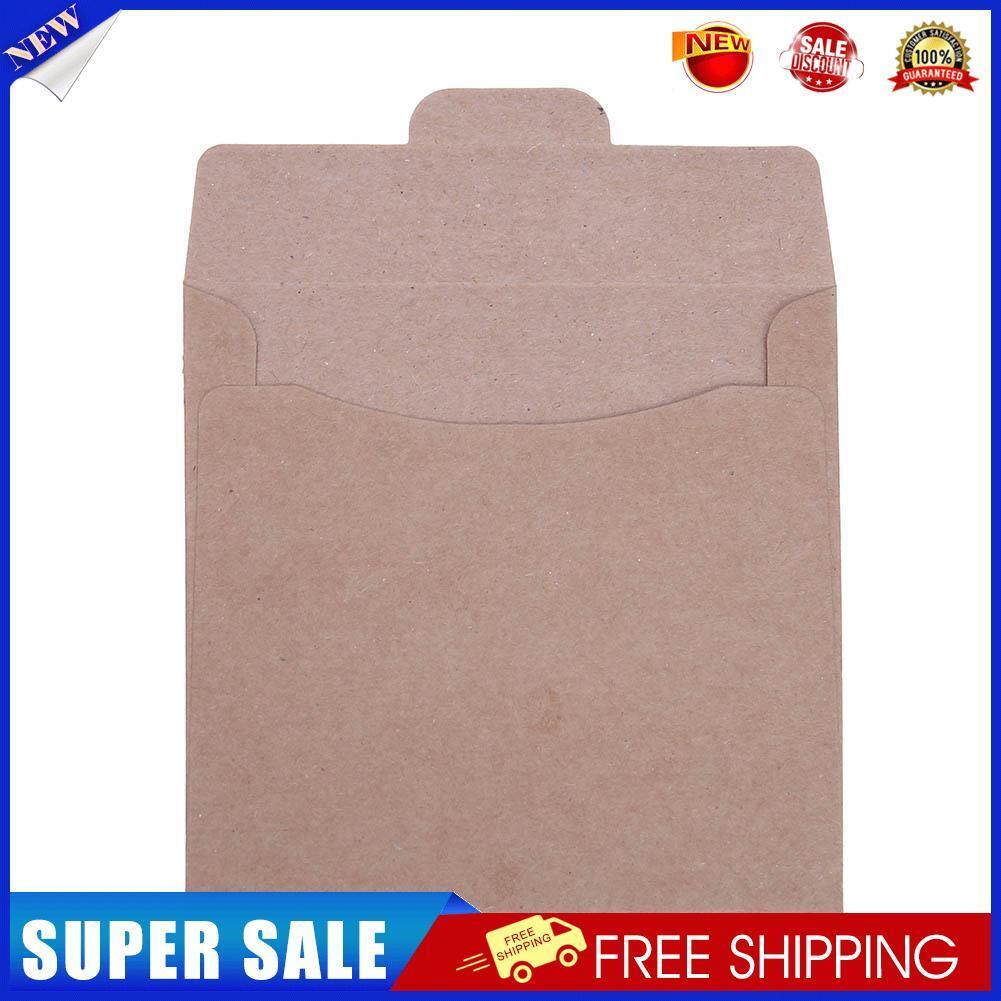 50pcs Kraft Paper CD DVD Envelope Sleeve Packing Bag 12.5x12.5cm