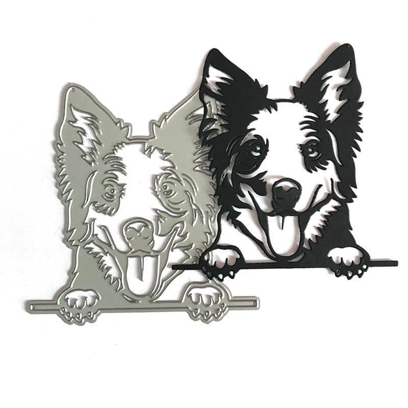 Cute Dog Metal Cutting Dies Stencil Scrapbooking DIY Album Stamp Paper Embossing