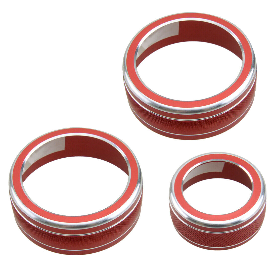 3x Aluminum Air Conditioner Switch Knob Ring Trim Fit For Subaru Impreza WRX/STI