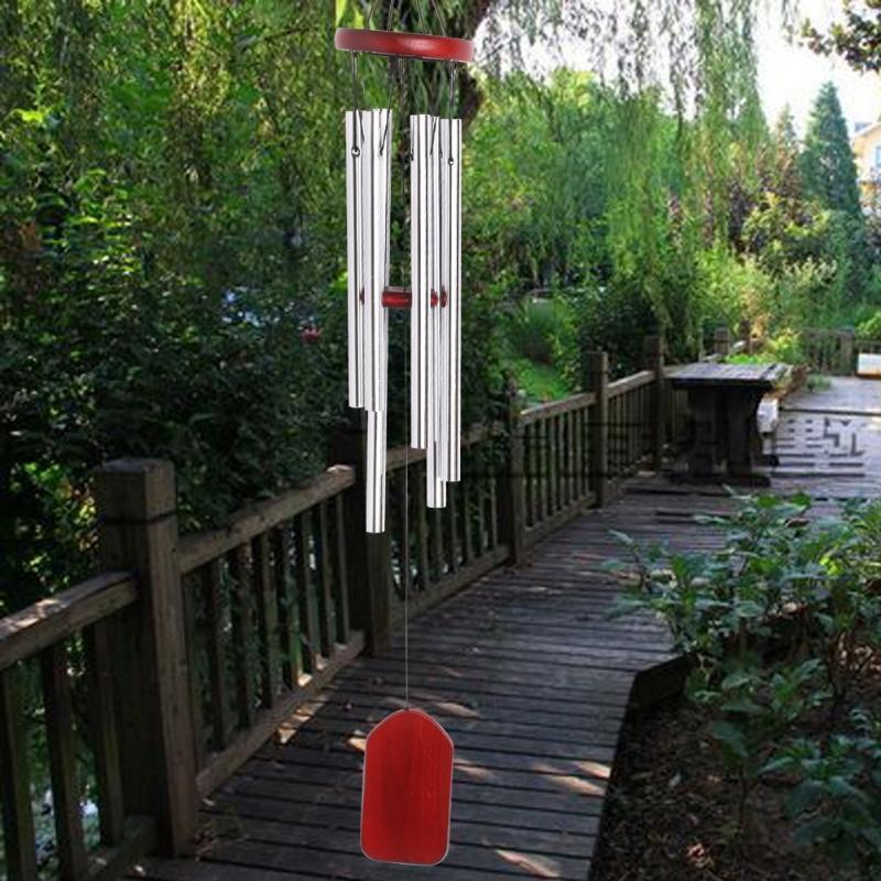 Deep Amazing Grace Chapel Church Wind Chime Heavy Duty Windchime Wood Red