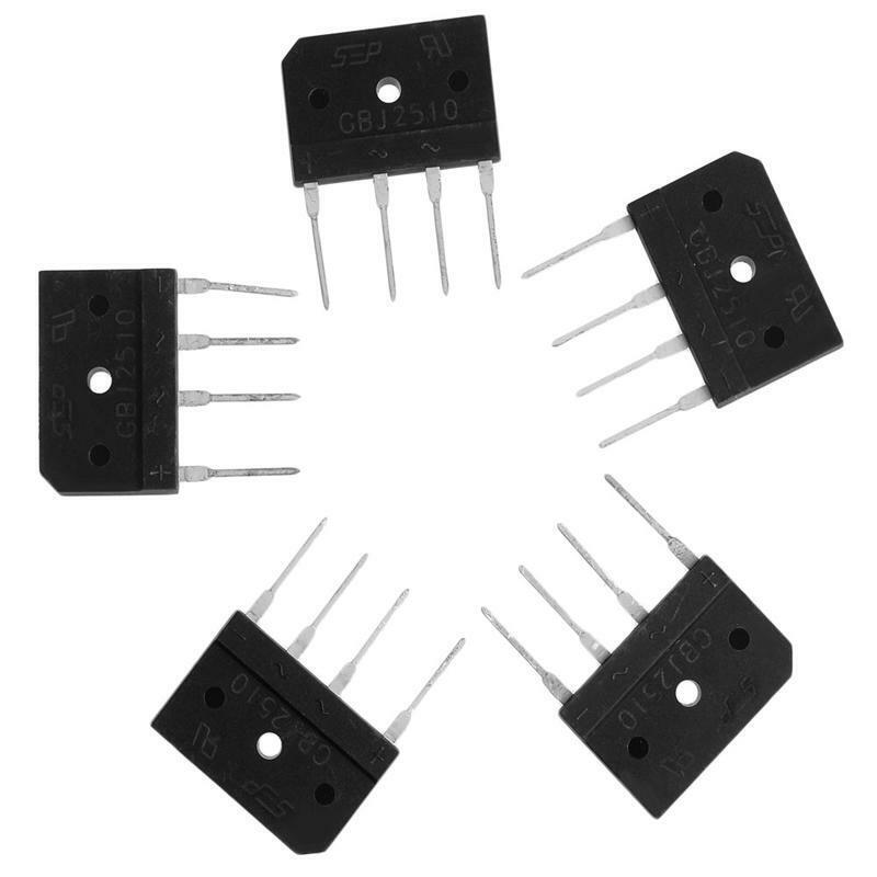 New 5Pcs Single Phases Diode Bridge Rectifier IC Chip 25A