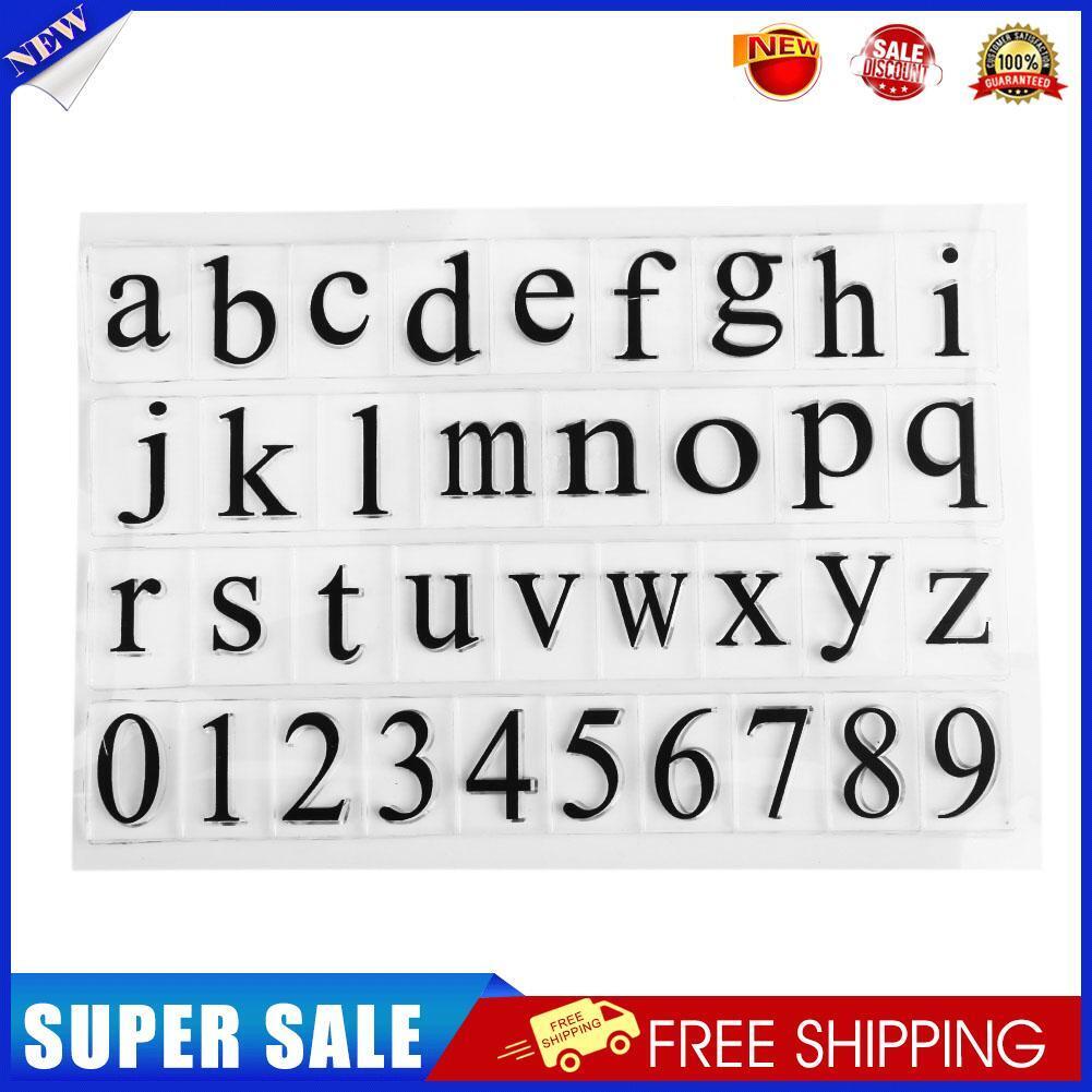 Letter Clear Transparent Silicone Seal DIY Stamp Sheet Photo Album Decor(B)
