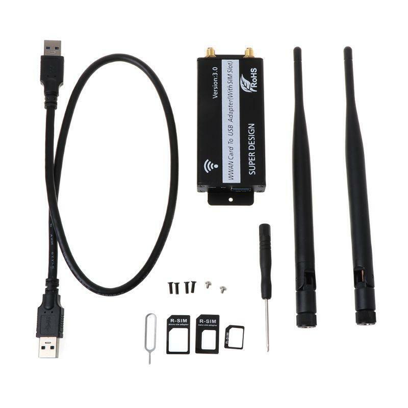 NGFF M.2 to USB 3.0 Adapter with SIM Card Slot for WWAN/LTE/4G Module (Including