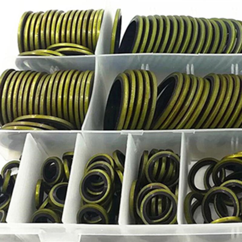 240pcs / box High Press Hydraulic Rubber Oil Pipe Seal Gasket Kit