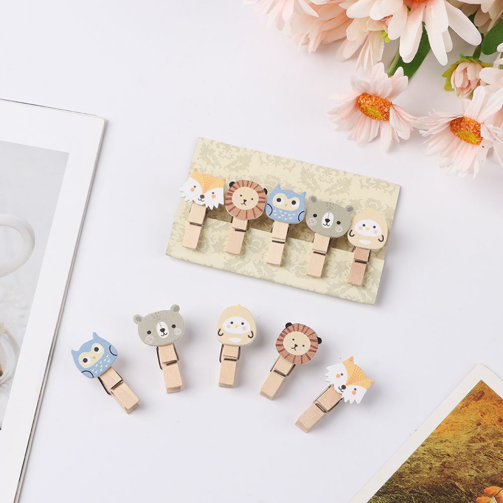 Desk Decoration Cute With Hemp Rope Photo Clip Craft Decoration Wooden Clip