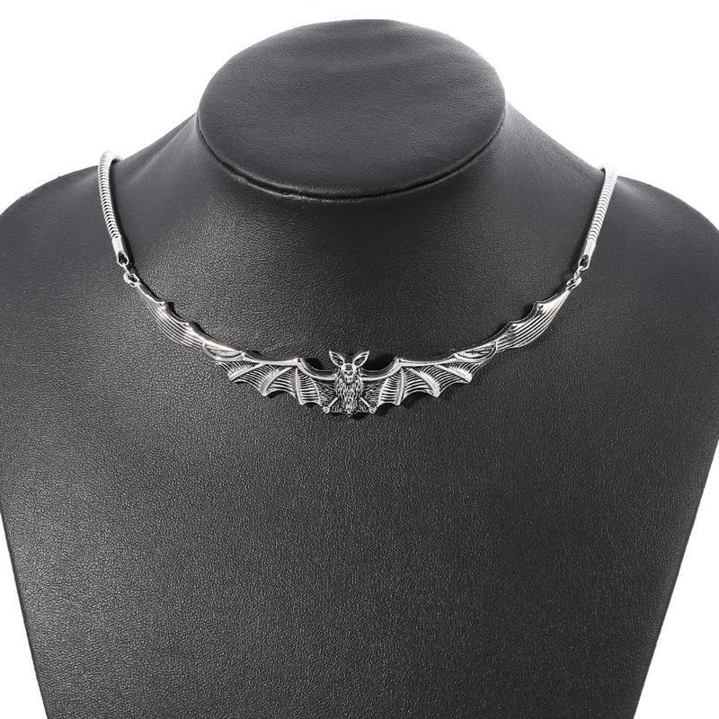 Exquisite Bat Choker Necklace Women Hip-hop Gothic Punk Style Clavicle Chain