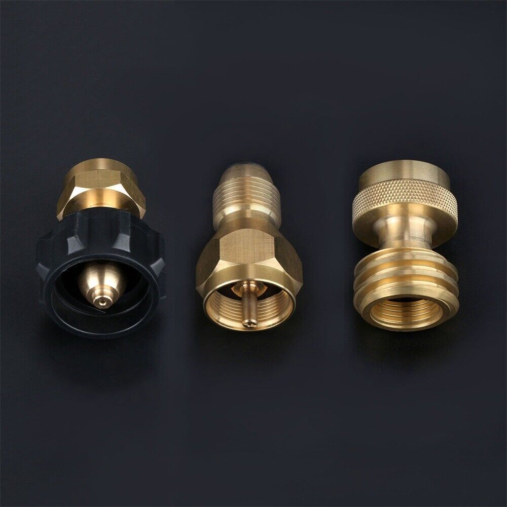3PCS Propane Refill Adapter Converter QCC1/POL Cylinder Gas Tank Connections