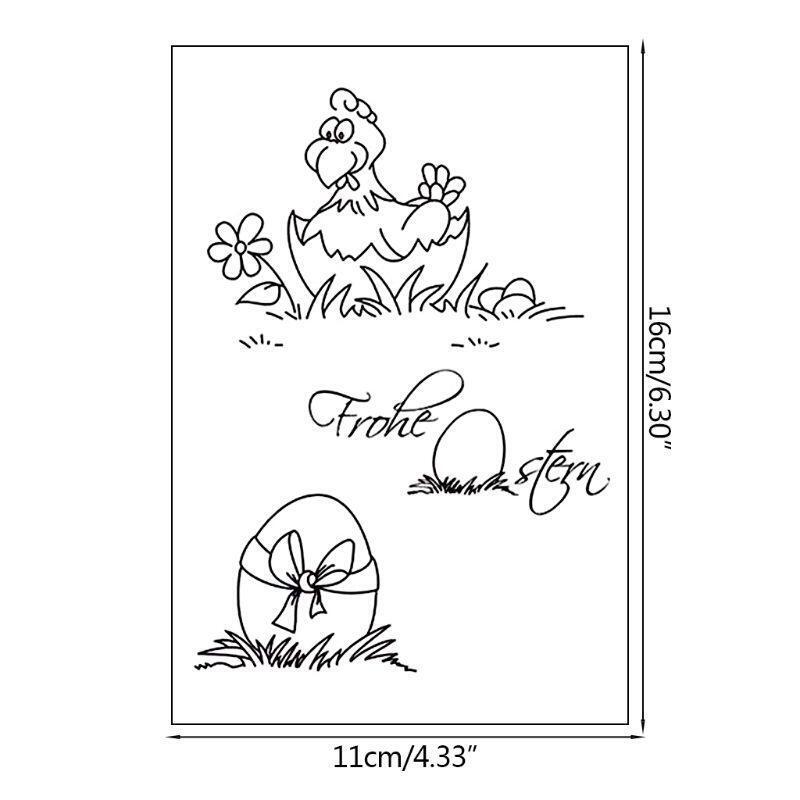 Easter Eggs DIY Silicone Clear Stamp Cling Seal Scrapbook Embossing Album Decor
