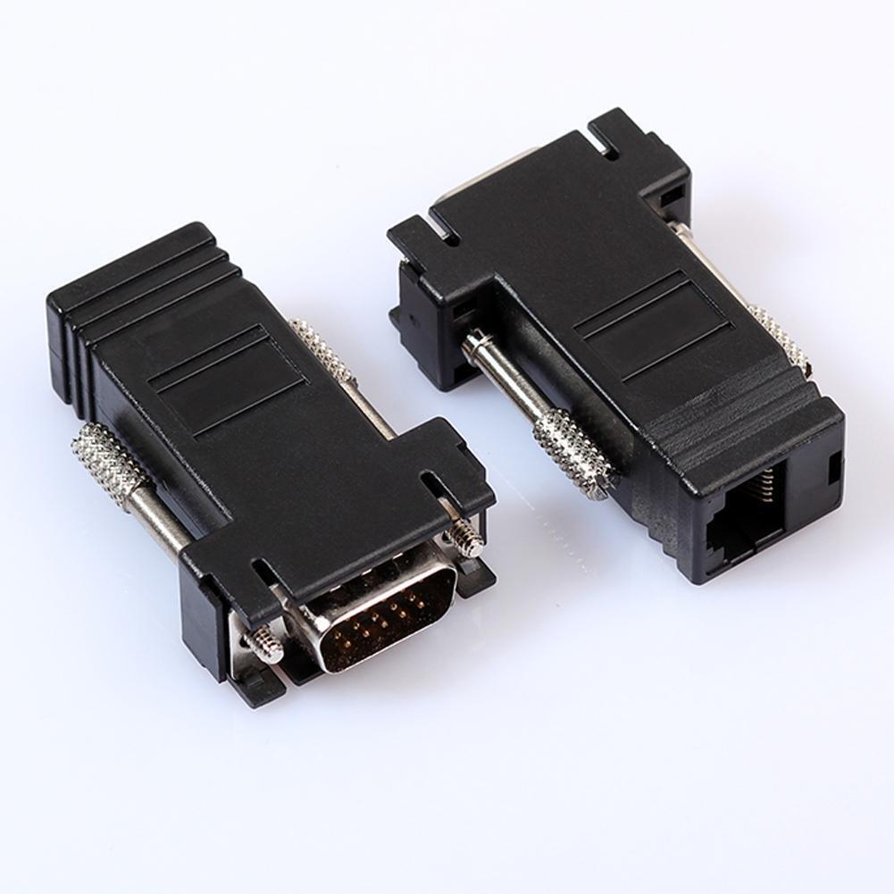 2pcs VGA Extender Female/Male to Lan Cat5e/6 RJ45 Ethernet Female Adapter