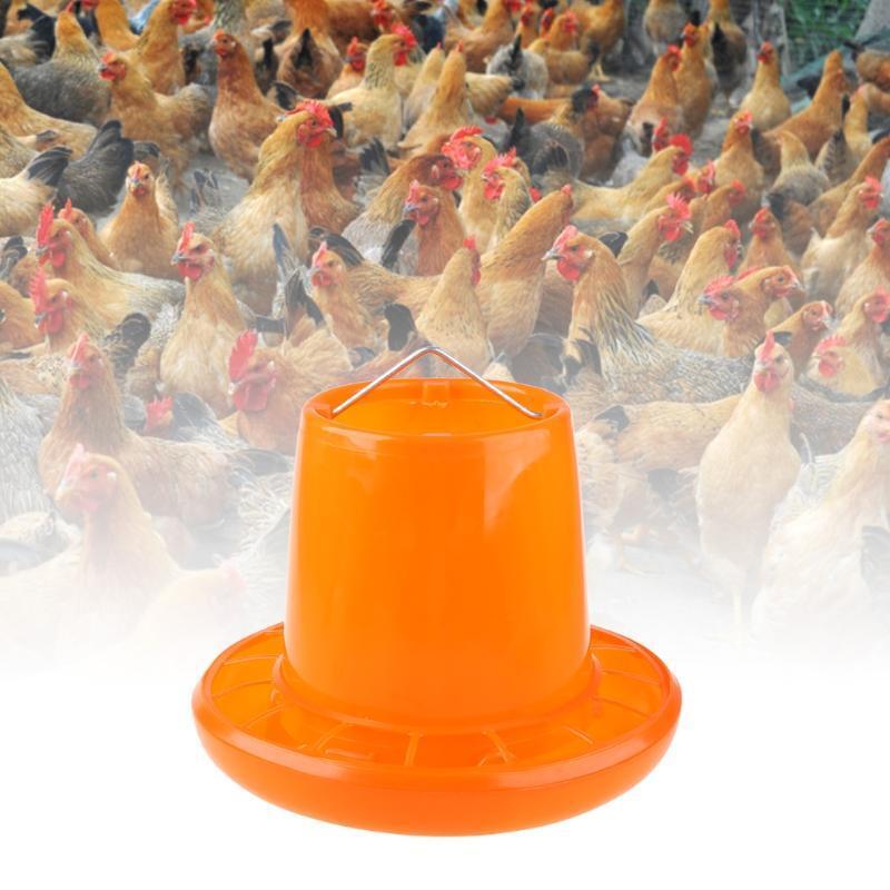 Chicken Feeder Plastic 3kg/6.6Lbs Gravity Fed Food Dispenser Easy to Refill