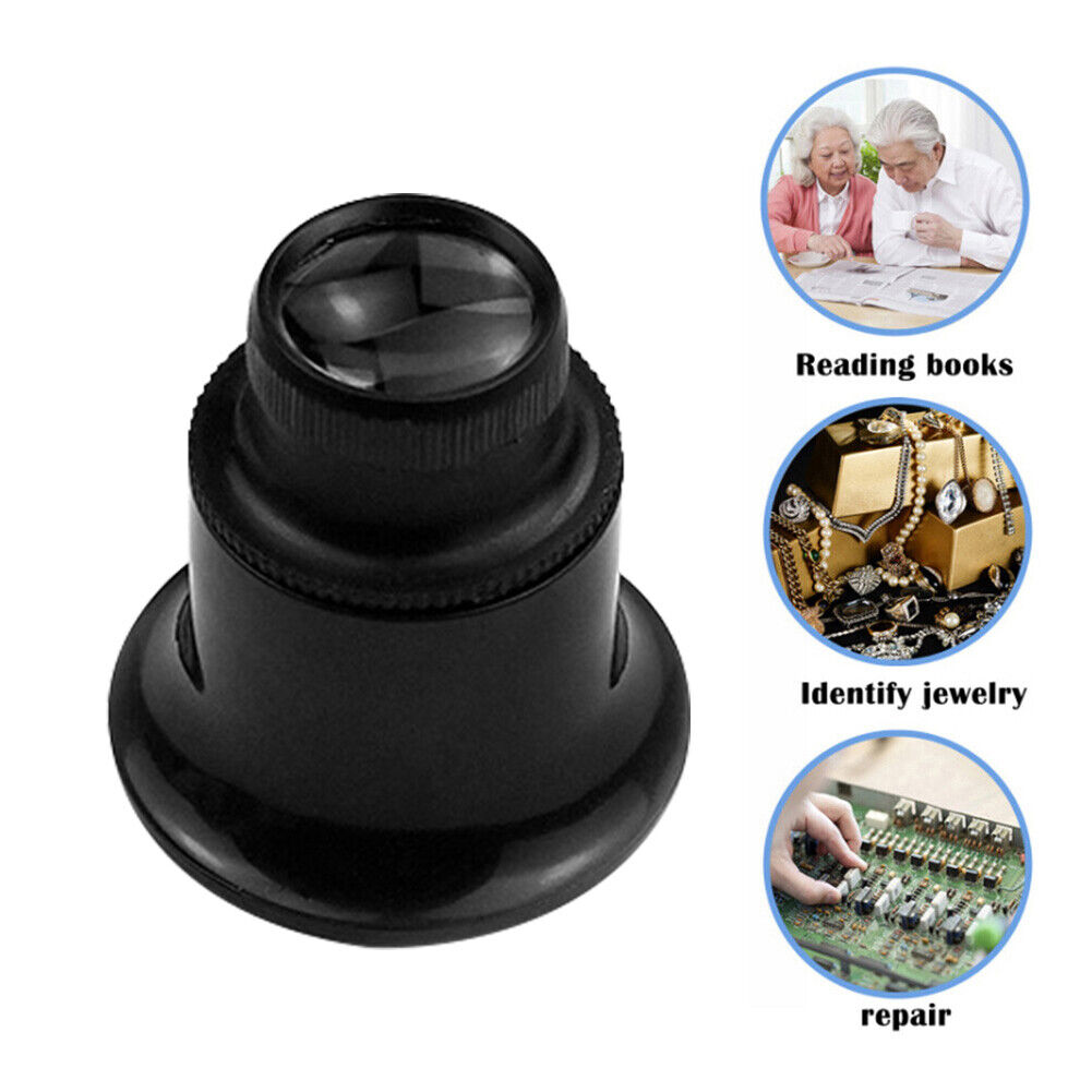 Watchmakers 20x Watch Magnifier Jewelry Glass Clearly Magnifying Eye Loupe
